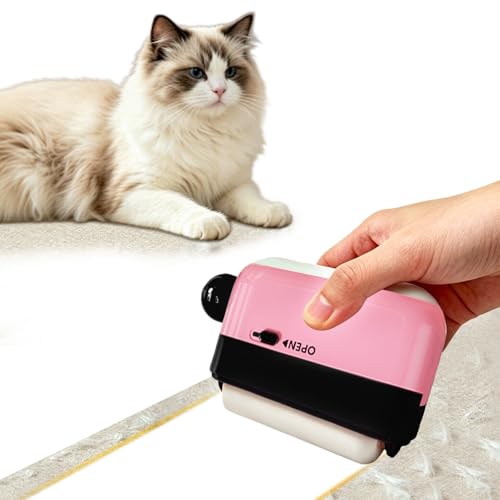 Washable Lint Roller for Pet Hair, Reusable Sticky Remover for Clothes, Furniture, Carpet, Couch, Car Seats (Pink) - color: Pink
