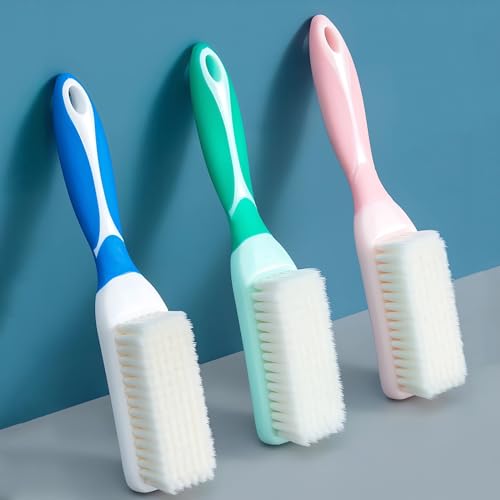 Laundry Scrub Brush Shoes Laundry Stain Brush Soft Bristle Cleaning Brush - color: Blue Green Pink
