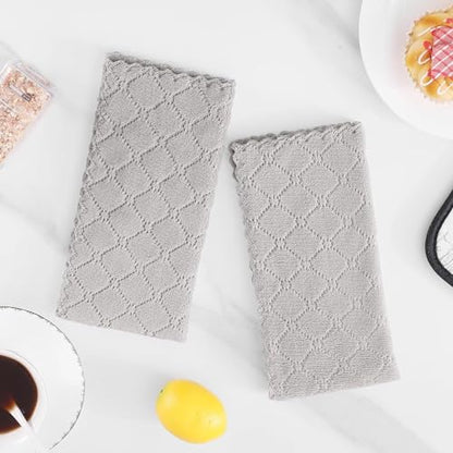 Homaxy 24 Pack Super Soft Absorbent Dish Towels, 10" x 20", Grey - color: Grey, size: 10 x 20 inch-24 pack