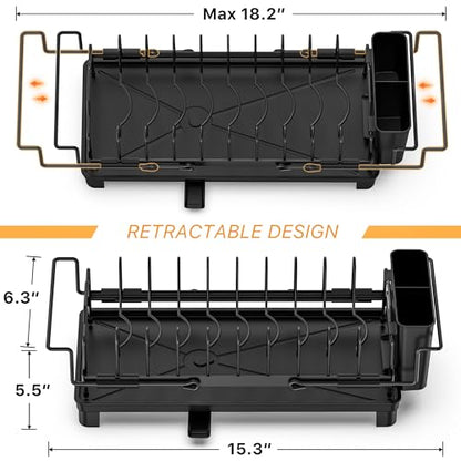 masadi Small Dish Drying Rack, Compact Dish Drainer for Kitchen Counter - size: Counter (Small)