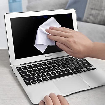 Eyeglass Cleaning Cloth Glasses Cleaner 12Pack Microfiber Lens Cleaner Eyewear Sunglass Wipes for Glass Jewelry Screen Camera Lint Free Thick 5x6 Inch (White, 5x6) - color: White, size: 5x6