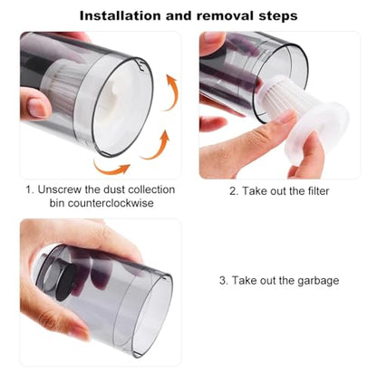 Car Vacuum Cleaner Original Filter Set, 5 HEPA Filter, Adapted to IYOFINE V8 Plus/ST-6653 Plus Handheld Vacuum Cleaners,Robust and Durable, Washable 5 PCS (5 Pack)