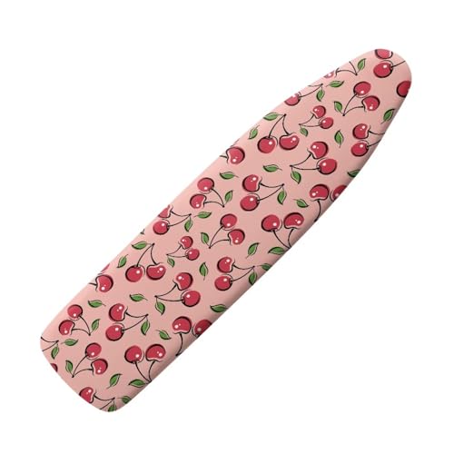 Cherry Pink Ironing Board Cover and Pad Iron Pad Covers Resist Scorching and Staining Standard Boards Hook and Loop Fastener Strap - color: Cherry Pink