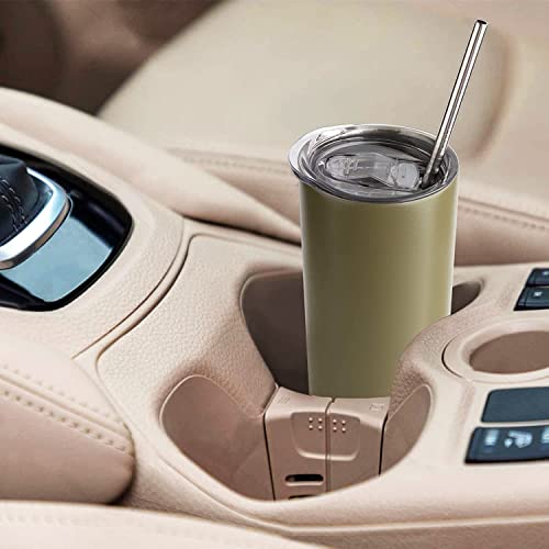 8 Pack Stainless Steel Skinny Tumbler, 20 OZ Double-Insulated Water Tumbler Cup with 8 Straw and 4 Brush, Vacuum Travel Mug Gift for Hot Cold Drinks with Cleaning(White) - color: White, size: 8 Count (20 oz)