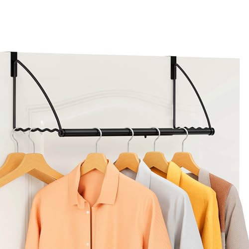 Tajsoon Over the Door Hanger Expandable & Adjustable, Black - color: Black, size: 18.5"L
