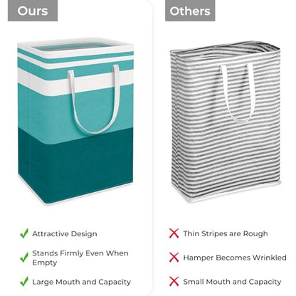 HomeHacks 2 Pack Large Laundry Baskets, Laundry Hampers Bags (Green 75Lx2) - color: Green, size: 75L