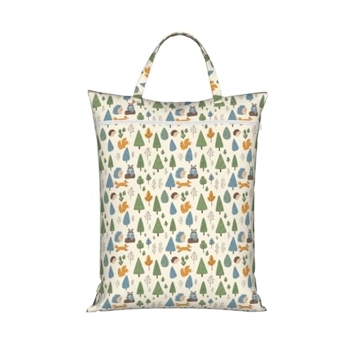 Animals Travel Laundry Bag Washable Dirty Clothes Bag for Gym - color: Animals