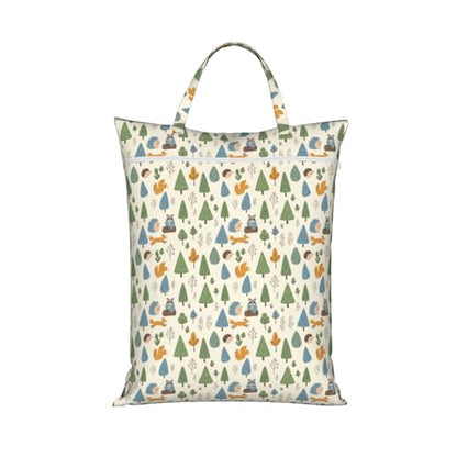 Animals Travel Laundry Bag Washable Dirty Clothes Bag for Gym - color: Animals