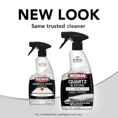 Weiman Quartz Countertop Cleaner and Polish (4 Pack w/Micro Towel) Clean and Shine Your Quartz Countertops Islands and Stone Surfaces with Ultra Violet Protection - size: 16 Fl Oz (Pack of 4)
