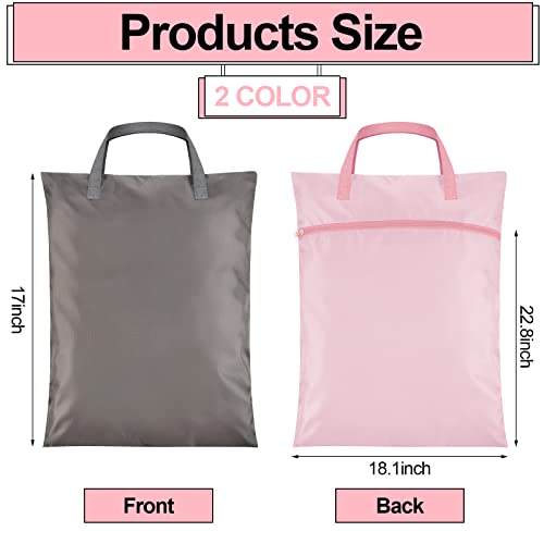 Oudain 2 Pcs Travel Laundry Bags Waterproof Dirty Clothes Bag, Pink, Gray - color: Pink, Gray