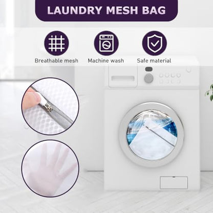 Silicone Bra Washing Bag with Mesh Laundry Bag for Delicates A-D Cups