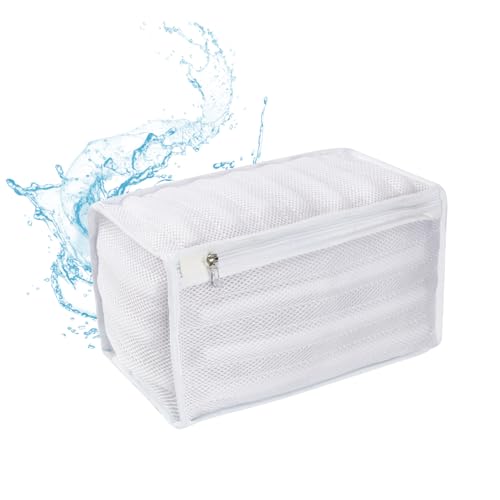 Shoes Washing Machine Bag - Light Weight and Reusable Laundry Shoe Bag for Washer and Dryer, for Sneaker, Tennis Shoes, 360 Deep Cleaning Sneaker Bag, White, 13 x 7 Inches, 1PCS - color: White