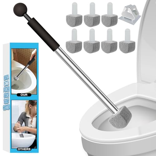 Pumice Stone Toilet Bowl Cleaner - Hard Water Stain Remover - style: 1 Toilet Handle+7 Pumice