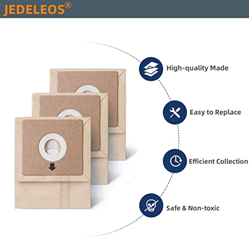 JEDELEOS Replacement Dust Bags for Bissell Zing and PowerForce Bagged Canister 4122 4122D 1668 1668C 1668W 2154A 2154C 2154W and 1608 Series, Replace Parts 2138425 (Pack of 6) - style: 6-Pack