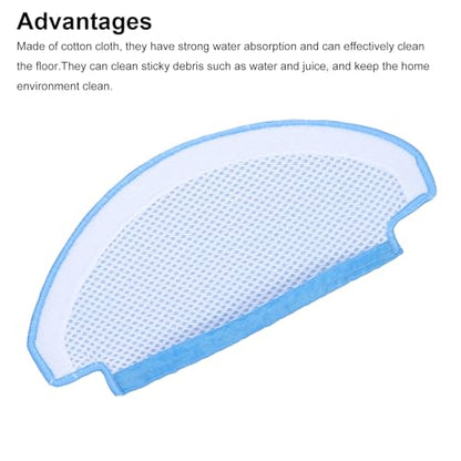 MECCANIXITY 6Pcs Washable Cloth Mop Pads Cotton Robot Vacuum Cleaner Accessories for Ecovacs for Deebot 920 950 T5 T5 Max, T5 Power/ N8/ N8 Pro/ N8 Pro+/N10 Plus Replacement Pads