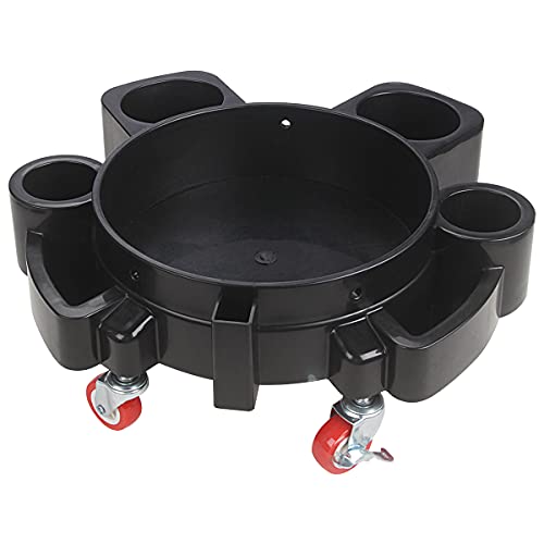 LCGP Bucket Dolly 5 Gallon Car Wash Professional Detailing Bucket Dolly with Heavy Duty Wheel Casters, Black - size: Dolly