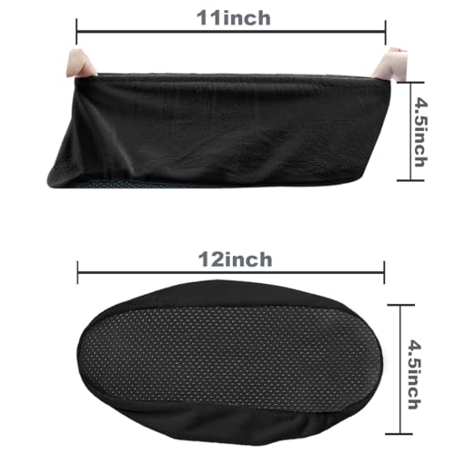 9 Pairs Reusable Shoe Covers for Indoors,Washable Shoe Covers Bowling Shoe Covers Reusable,Non Slip Shoe Covers Foot Service for Indoor Household Office Laboratory 12inch (Black) - color: Black