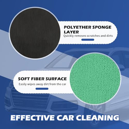 2PCS Car Clay Mitt Auto Detailing,Soft Clay Bar Mitt for Cleaning Car Surfaces,Anti-Scratch Clays Mitts for Cars Detailings to Replace Traditional Clays Bar Cars Accessories (Green) - color: Green