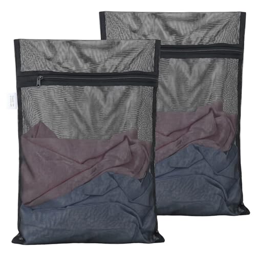 OTraki 2 Pack Durable Mesh Laundry Bags for Delicates 12x16 Inches - size: 12 x 16 inch