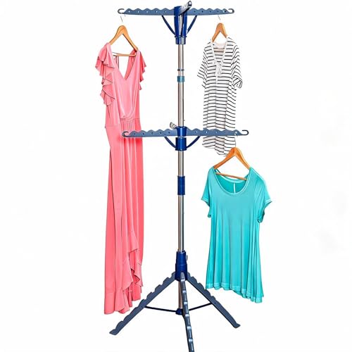 Honey-Can-Do 2-Tier Tripod Clothes Drying Rack, 73", Chrome Steel - style: 2 Tier