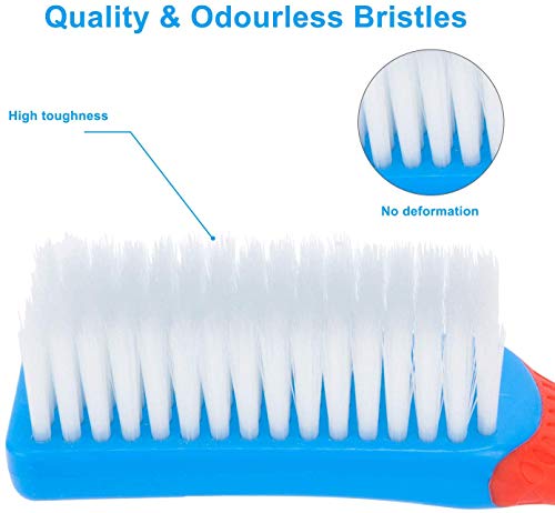 Scrub Brush Comfort Grip & Flexible Stiff Bristles Heavy Duty for Bathroom Shower Sink Carpet Floor, Blue Red - color: Blue Red