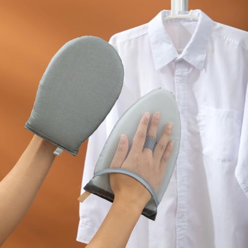 Ironing Glove with Anti-Scald Insulation - Breathable Mesh Steam Glove for Shirts, Coats & Jackets, Universal Fit All Handheld Steam Irons(Round) - style: Round