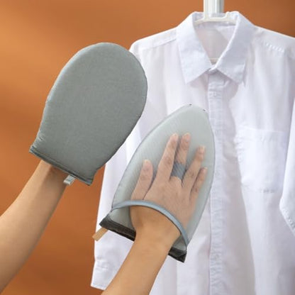 Ironing Glove with Anti-Scald Insulation - Breathable Mesh Steam Glove for Shirts, Coats & Jackets, Universal Fit All Handheld Steam Irons(Round) - style: Round