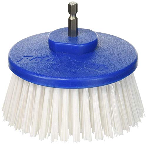 RotoScrub Multi-Purpose Drill Brush Attachment, Showers, Tubs, Carpet, Tile, Grout, Medium Bristle for Ultimate Cleaning Power - color: White, size: Multi-Purpose Medium Duty - 1 Piece (4.0 inch)