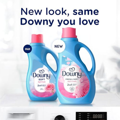 Downy Liquid Fabric Softener, April Fresh 2-in-1 Fresh & Soft, 140 Fl Oz, 190 Loads, Fabric Conditioner For Freshness And Softness - size: 140 Fl Oz (Pack of 1)