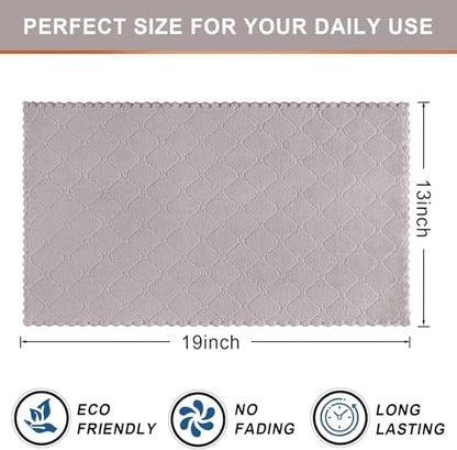 Homaxy 12 Pack Super Soft Absorbent Dish Towels, 10" x 20", Grey - color: Grey, size: 13 x 19 inch-12 pack