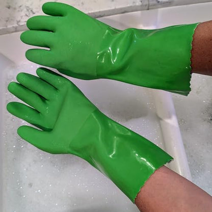 Star Kitchen & Home True Blues Ultimate Green Household Cleaning Gloves - size: Small