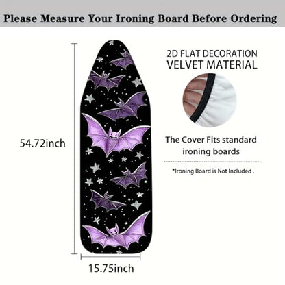 Nuxovilar Purple Bat Star Ironing Board Cover 15x54 Polyester - color: Yye01855