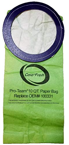 10 PK of Replacement Bags for ProTeam 100331. Compatible with 10 QT BackPack Vacuums - Coachvac, Super Coachvac, Megavac (10 QT Round Bags 100331) - size: 10 PK - 10 QT Round Bags