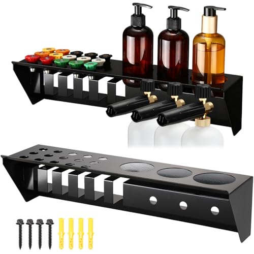 Pressure Washer Gun Holder Foam Cannon Holder Wall Mount Foam Cannon Holders Storage Rack Car Wash Accessories Organizer for Wand Nozzle Tips Storage Rack Pressure Washer Part Accessories