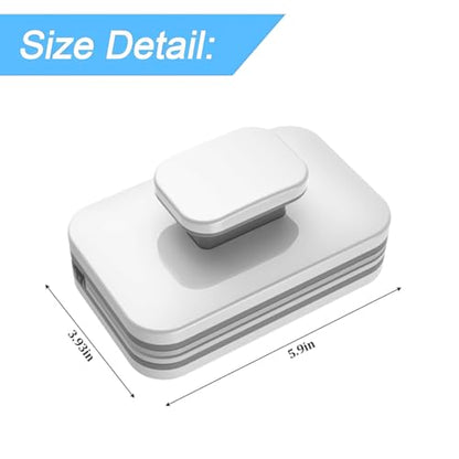 Car Magnetic Windshield Cleaner Tool, Double-Sided Vehicle Window Outside Glass Cleaning Tool with Anti-Falling Rope, Magnet Auto Windshield Wiper for Glass 3-10mm, Universal Fit
