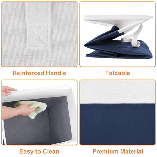 TasticTotes Laundry Basket 3-Pack, Laundry Hamper, 100L-Blue - color: Blue, size: 100L