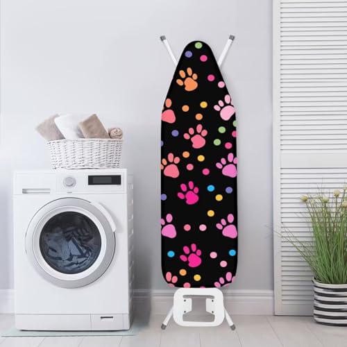 Flashideas Dog Paw Prints Ironing Board Cover and Pad- 52" x 13" Iron Board Cover Fits Standard Size, Iron Board Cover Accessories - color: Dog Paw Prints 1