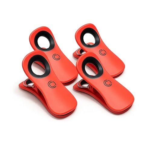 Core Clip Towel Clips for Beach Chairs Pool & Lounge Chairs on Cruise Boat - color: Red