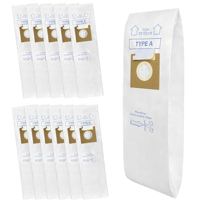 12 Pack Type A Vacuum Bags Replacement for Hoover Convertible, Decade 80, Concept One, Concept Two Upright Vacuum Cleaners, Replace Part 4010001A, 4010100A, 4010324A