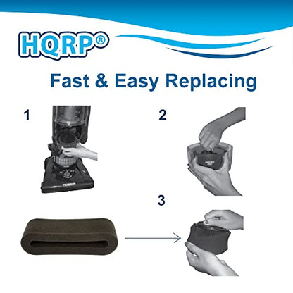 HQRP 2-Pack Foam Outer Circular Filter compatible with Bissell PowerForce Helix 1240, 12401, 12406, 1240R, 1240U, 1240V, 1240W, 12B1, 68C7, 6582, 6583 series Bagless Upright Vacuums