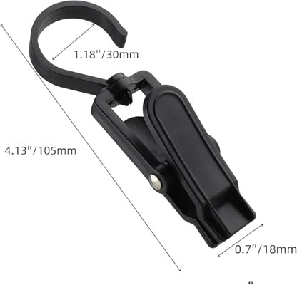 15 Pcs Super Strong Plastic Swivel Hanging Hooks, Curtain Clips, Clothes Pins, Beach Towel Clips, Home Swivel Laundry Clips for Hats, Pants, Towels, Socks, Pants - color: Black 15