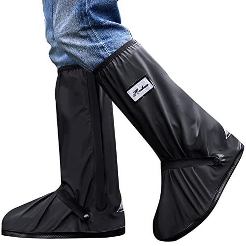 MODIGT Rain Boot Shoes Cover Men Women Waterproof Anti-Silp PVC Shoes Cover Reusable & Foldable Overshoes for Cycling Fishing Washing - size: X-Large