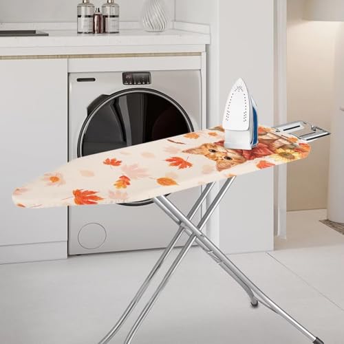 Cute Cat Iron Board Cover Soft Iron Pads Protector for Ironing 15x54 Inch Board Cover Replacement with Elastic Edge Extra Wide Ironing Board Protector Halloween Fall Decor - color: Cute Cat