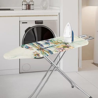 Dragonfly Ironing Board Cover Standard Size 15 x 54 Stain Resistant Fasteners Elastic Edge Ironing Cover Washable - color: Dragonfly