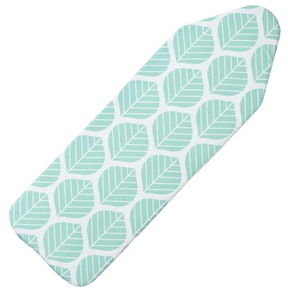 Seiritex Extra Wide Ironing Board Cover with Padding 18 x 54 inch Heat Reflective with Hook and Loop Fasteners, Thick Padding with Elasticized Edges, 3 Layers Iron Board Cover (Green Leaf) - color: Green Leaf, size: 18x54