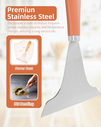 Griddle Scraper for Flat Top, Grill Srape Tool for Cooking Cleaning