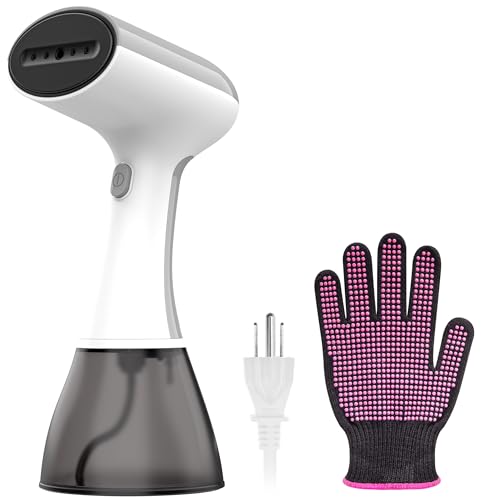 GS01 Handheld Clothes Steamer, 400ml Large Water Tank 1500W Fast Heat Up Portable Travel Wrinkle Remover (White) - color: White