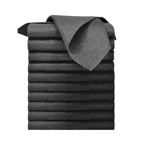 10 Packs Thickened Magic Cleaning Cloth, Microfiber Streak Free Miracle Cleaning Cloth,Reusable Glass Cleaning Rag,All-Purpose Microfiber Towels for Kitchens,Glass Cars,Window(20 * 30CM,Grey) - size: 20*30CM