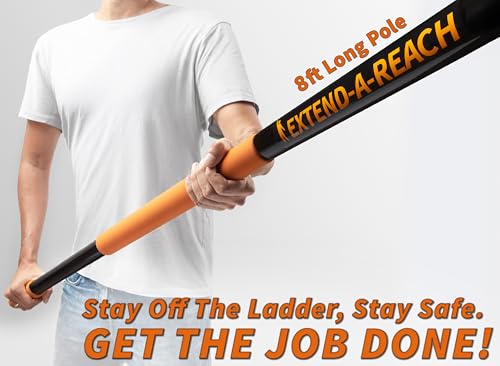 14 Foot Exterior House Cleaning Brush Set with 5-8 ft Extension Pole - size: 8 feet