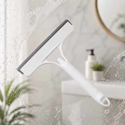 (White) 3-in-1 Multi-Purpose Cleaning Brush, Scraper & Sponge Set for Kitchen Bathroom, All-in-One Scrubbing Tool for Sink Stove Tile Glass - color: White